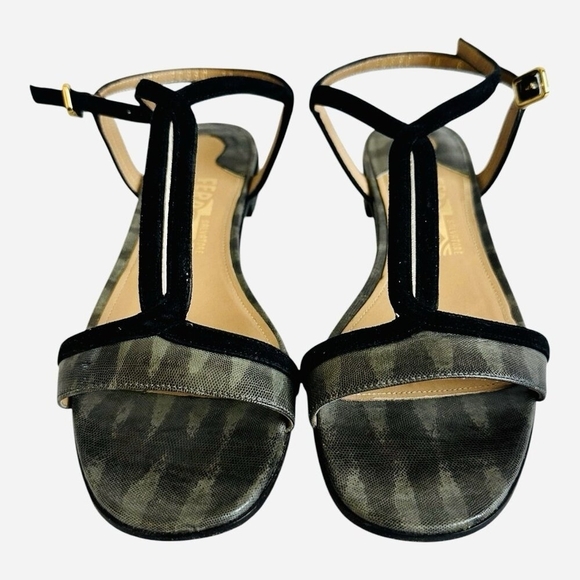 Salvatore Ferragamo Lizard Print Sandals Women’s Size 6M Italian Luxury Shoes - Picture 5 of 9